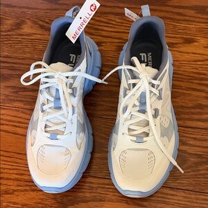Merrell Cream and Blue Athletic Shoes